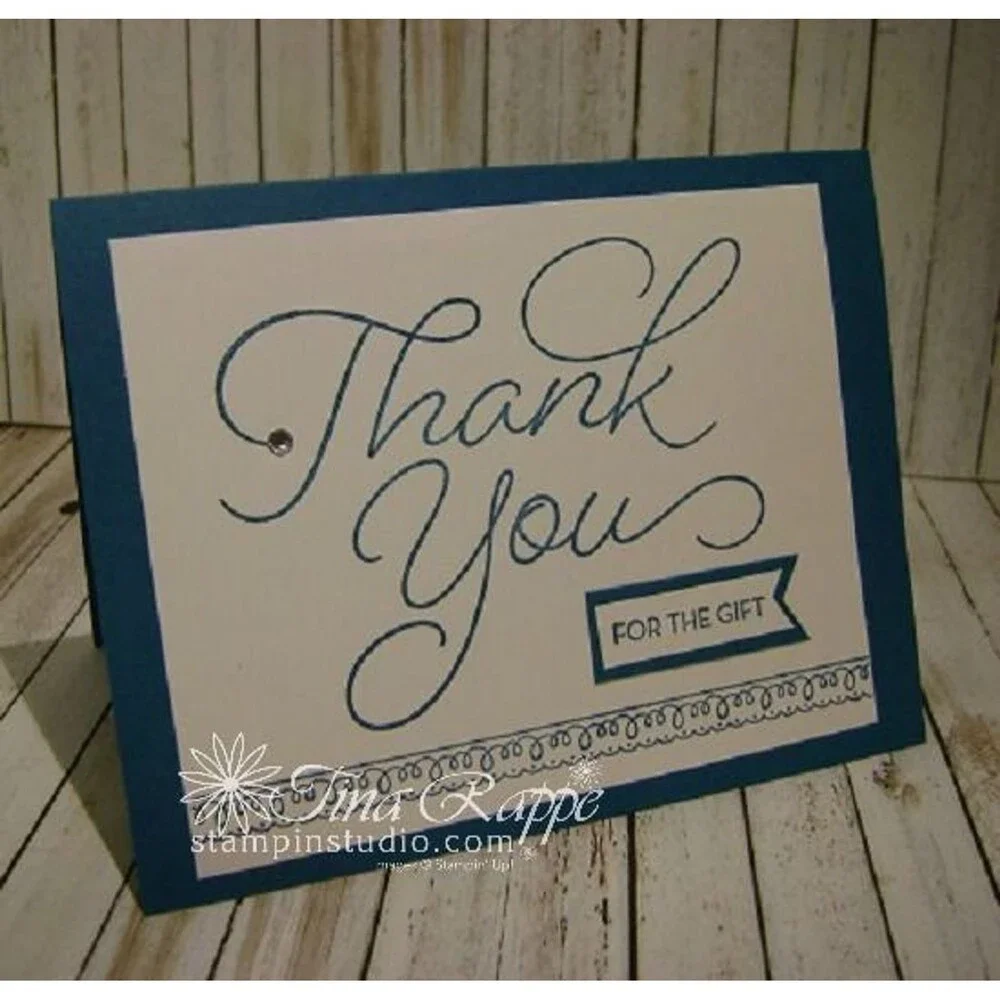 NWOT Stampin Up So Very Much Set thank you card scrapbook Craft mounted Block